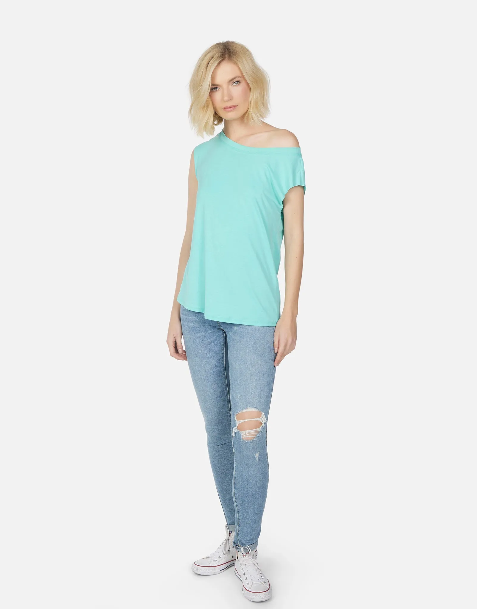 Conan Asym Off Shoulder Tee