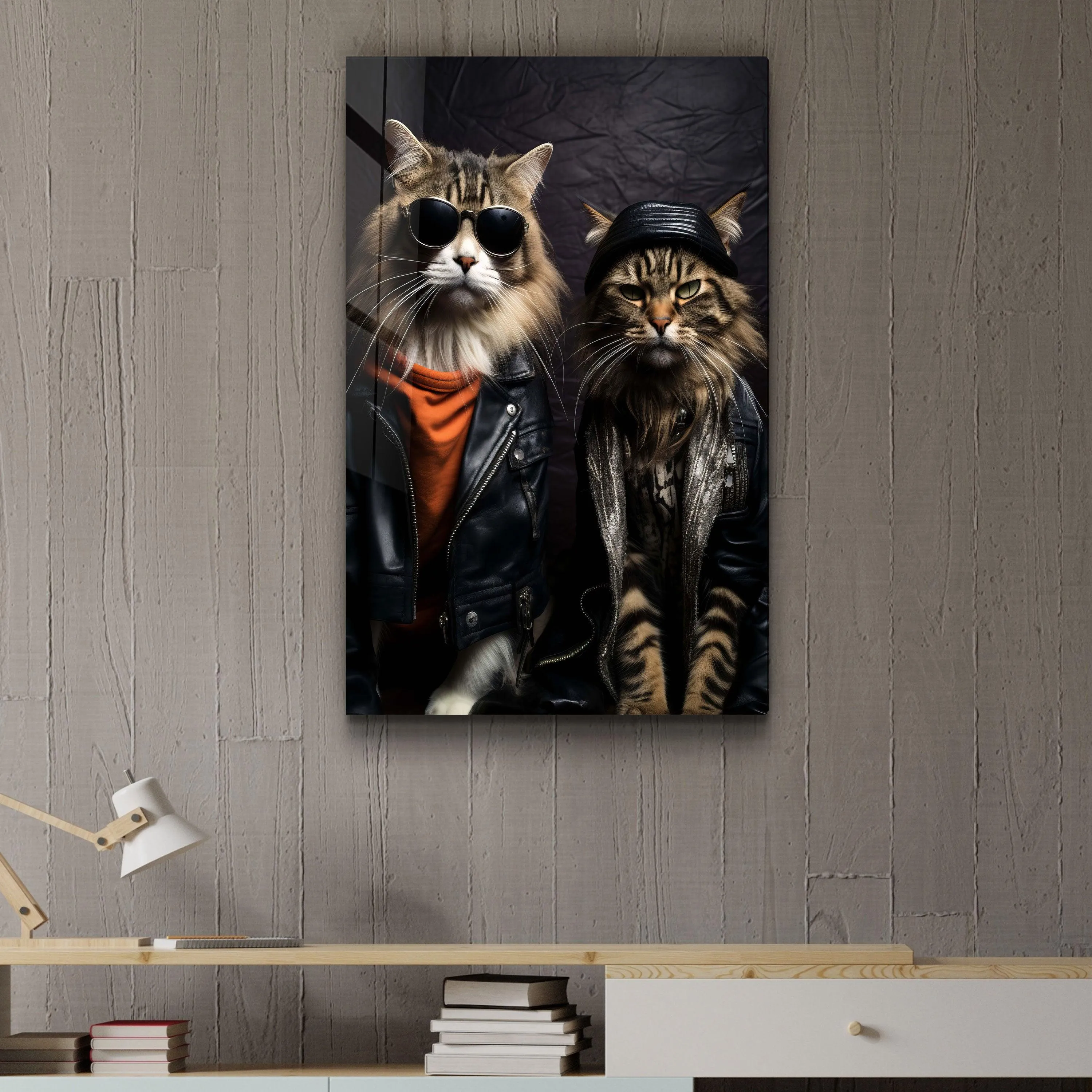 Cool Cat Brothers・Designers Collection Glass Wall Art