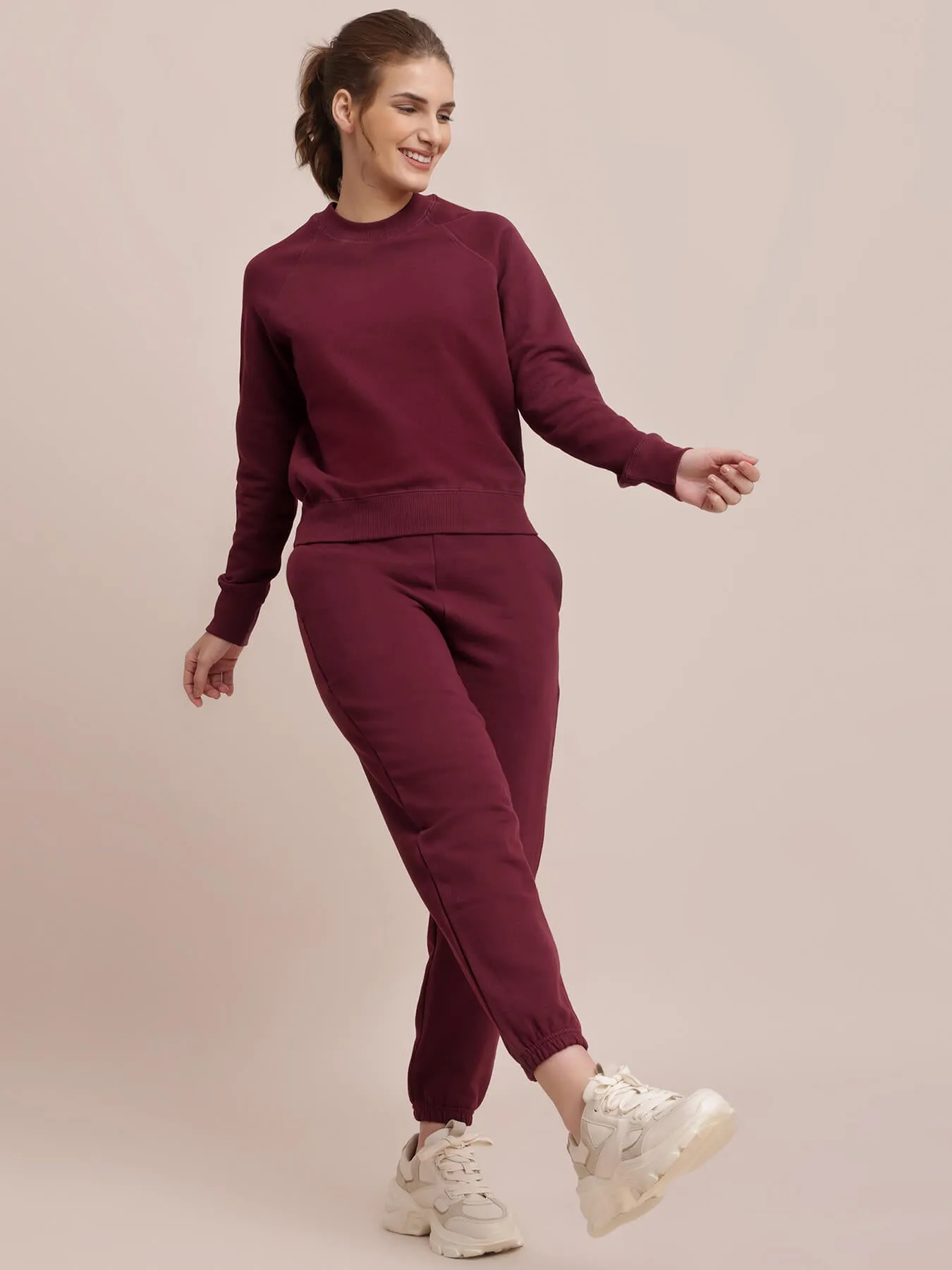 Cotton Tracksuit - Maroon