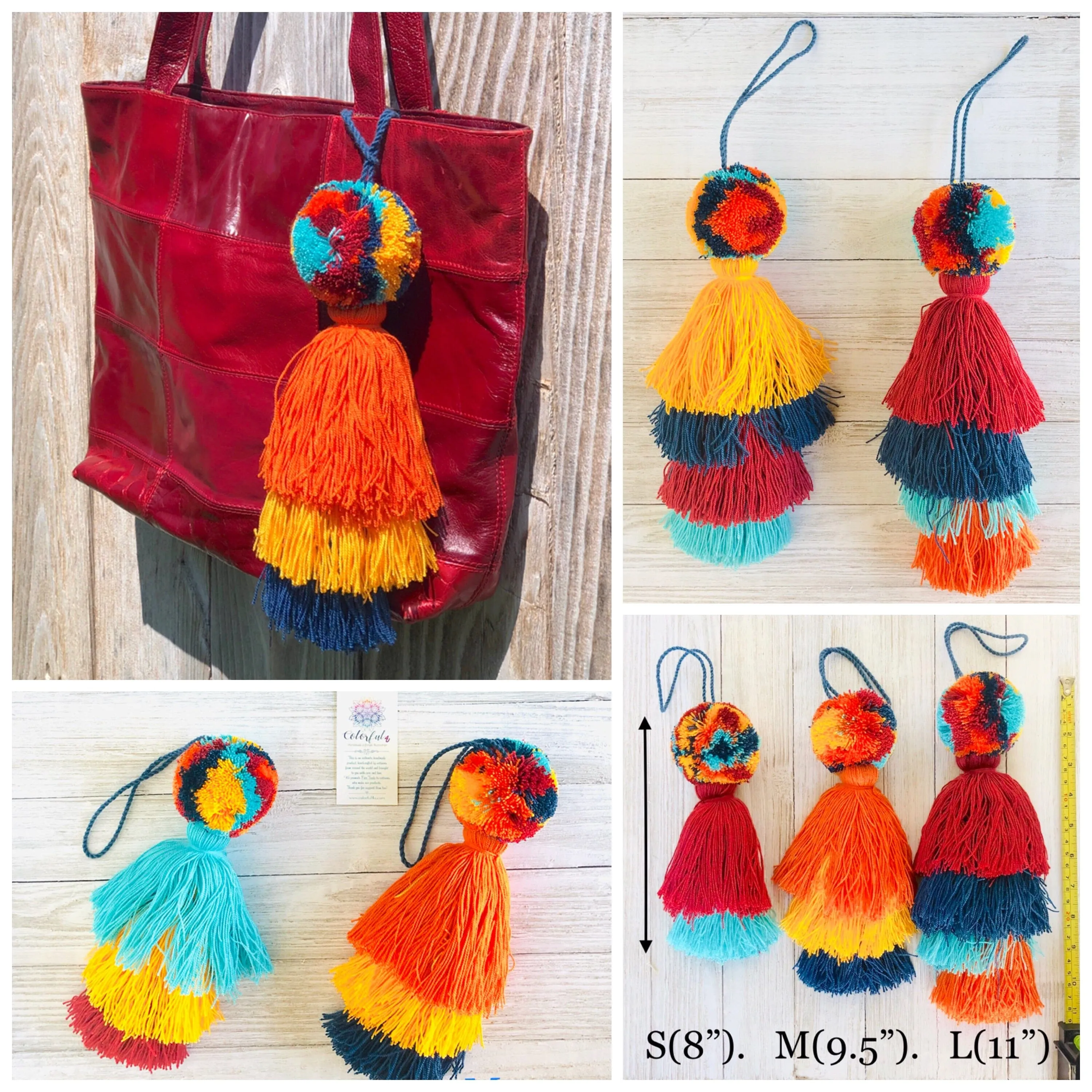 Desert Sunset Pompom/Tassel Bag Charms