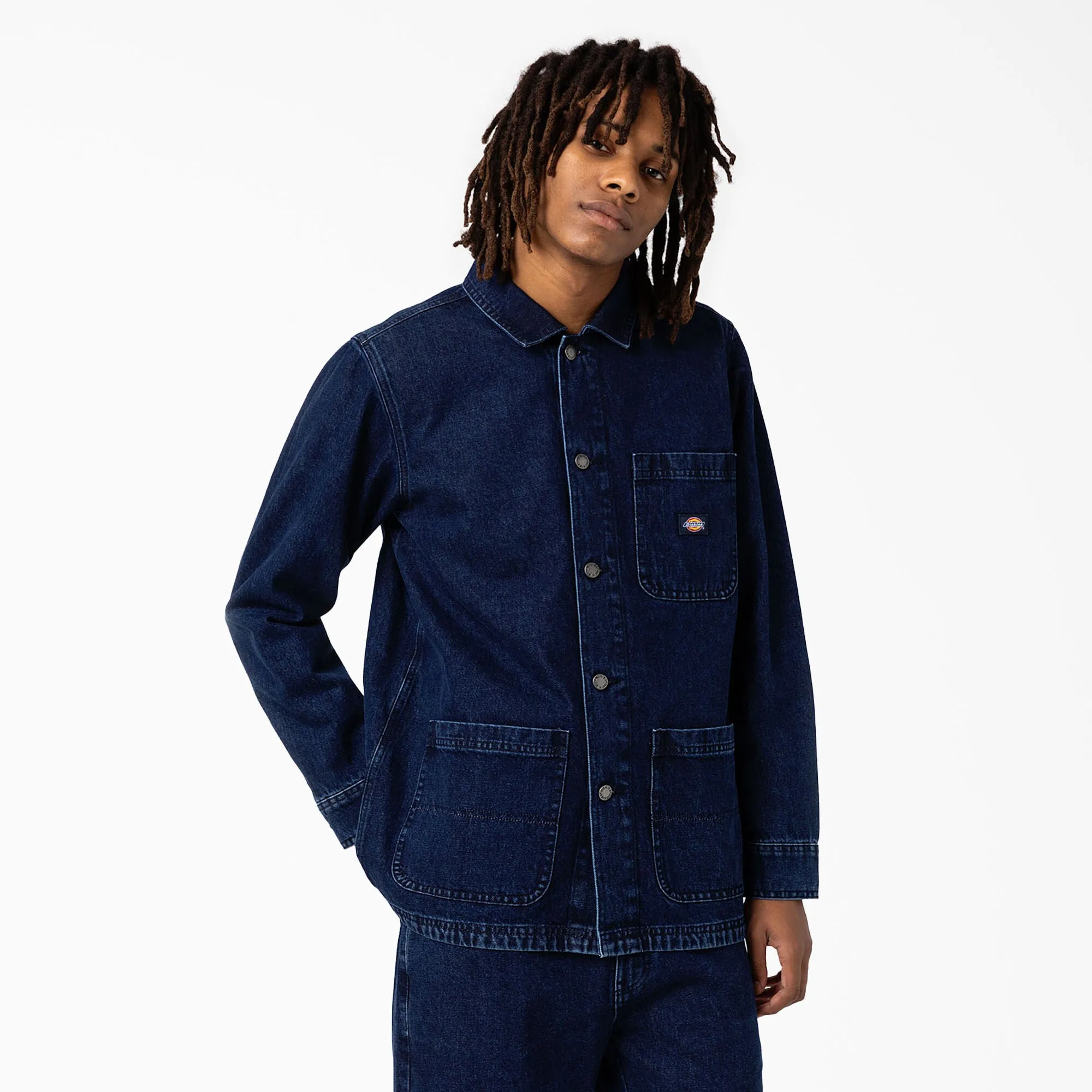 DICKIES - DENIM CHORE COAT STONEWASHED INDIGO BLUE