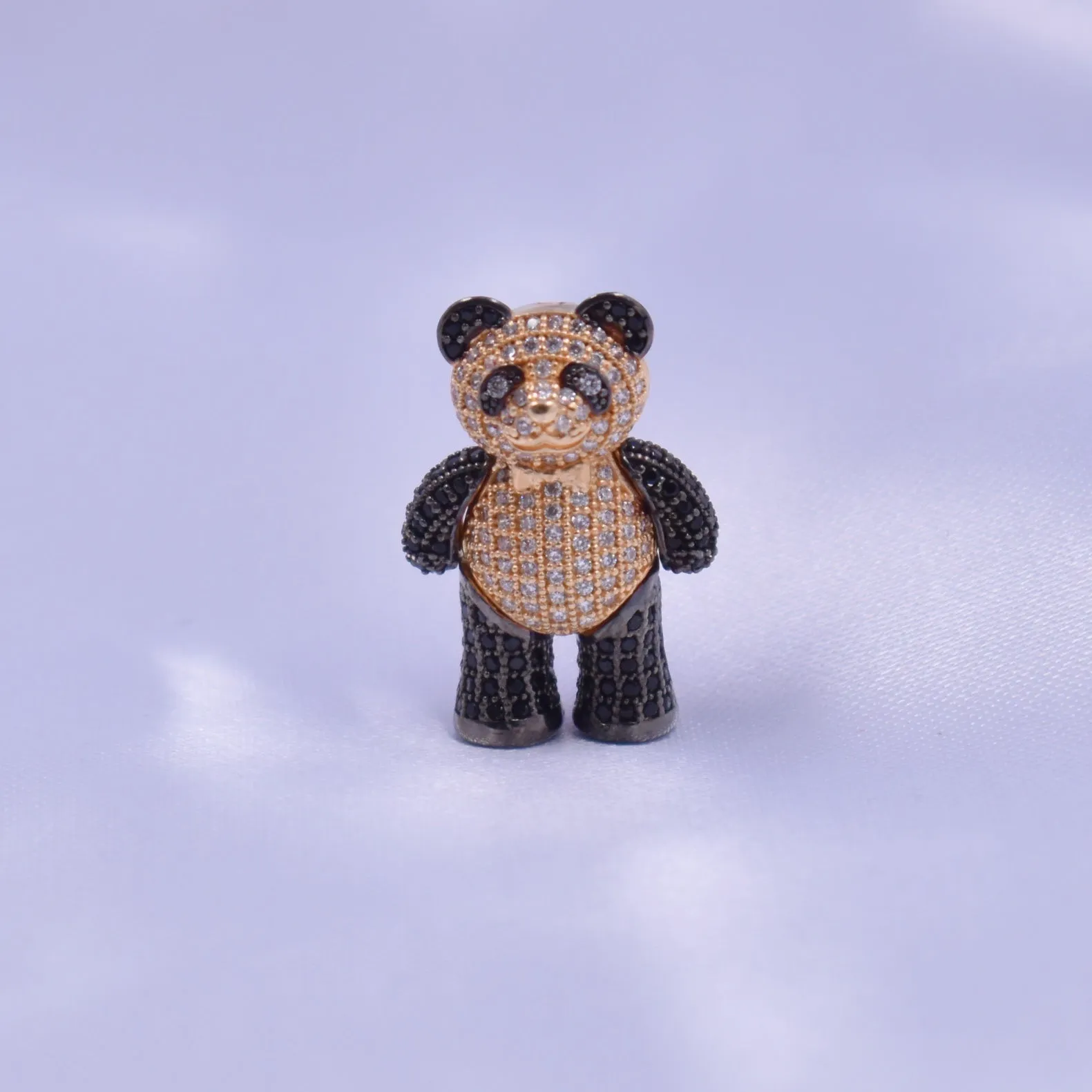 Dije panda rodio negro 2.6cm