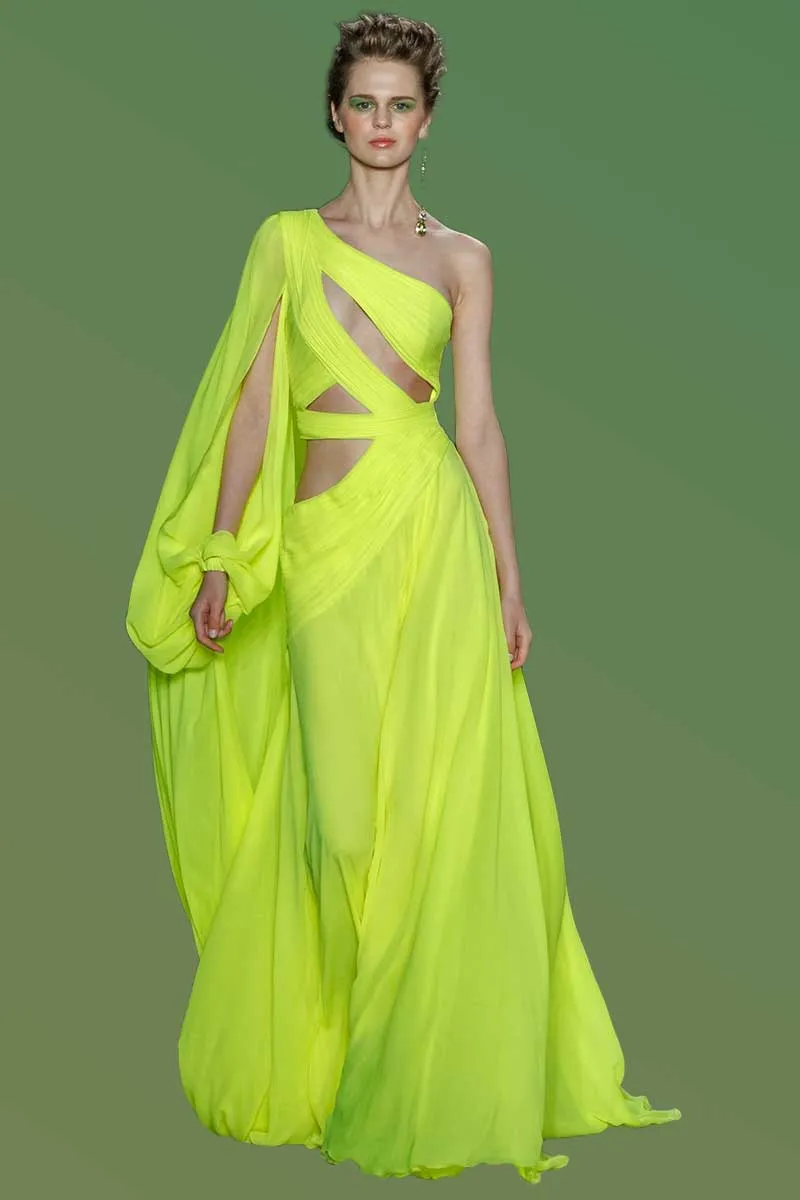 Divinely Iconic One-Shoulder Maxi Dress