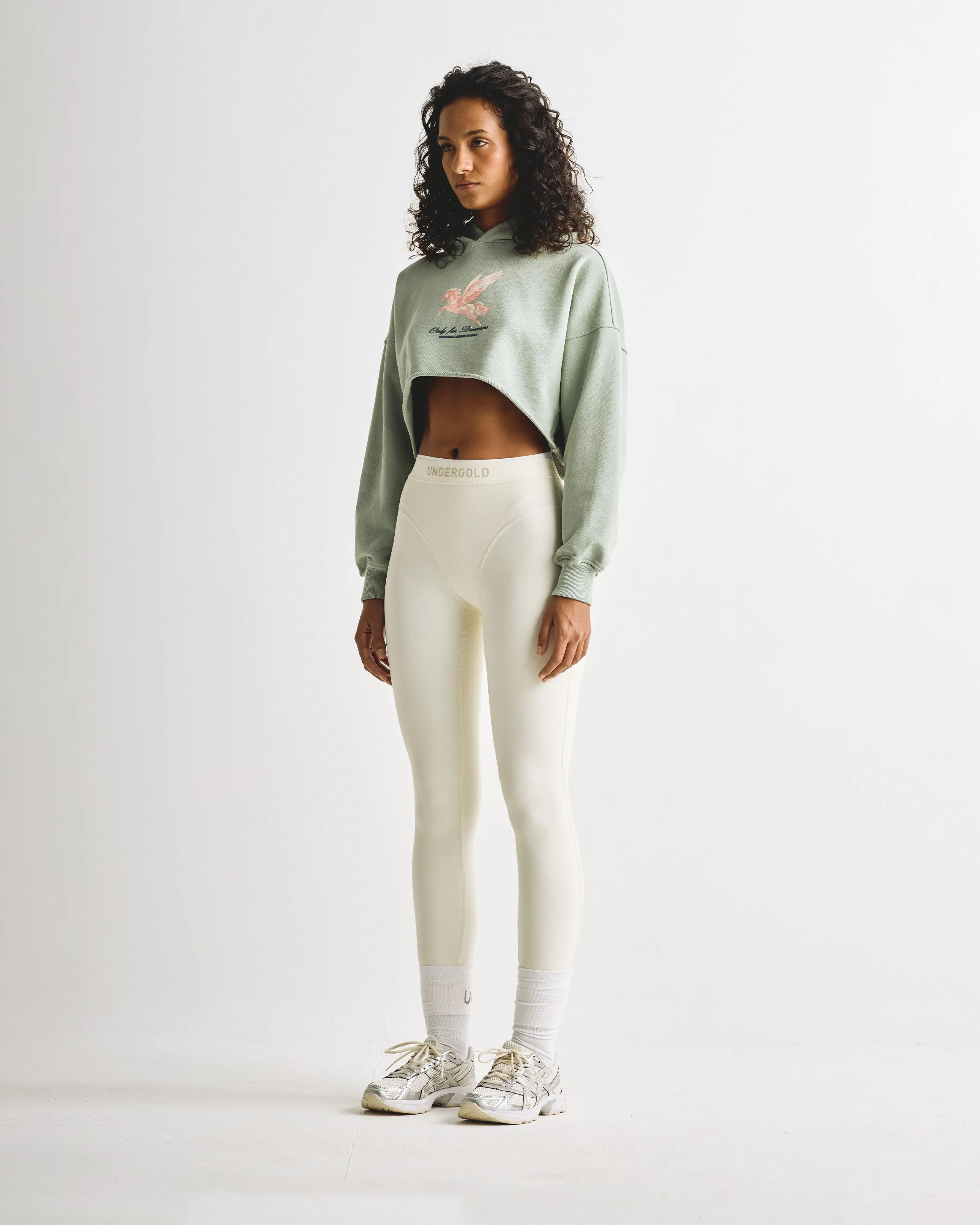 Dreamers Pegasus Cropped Hoodie Green