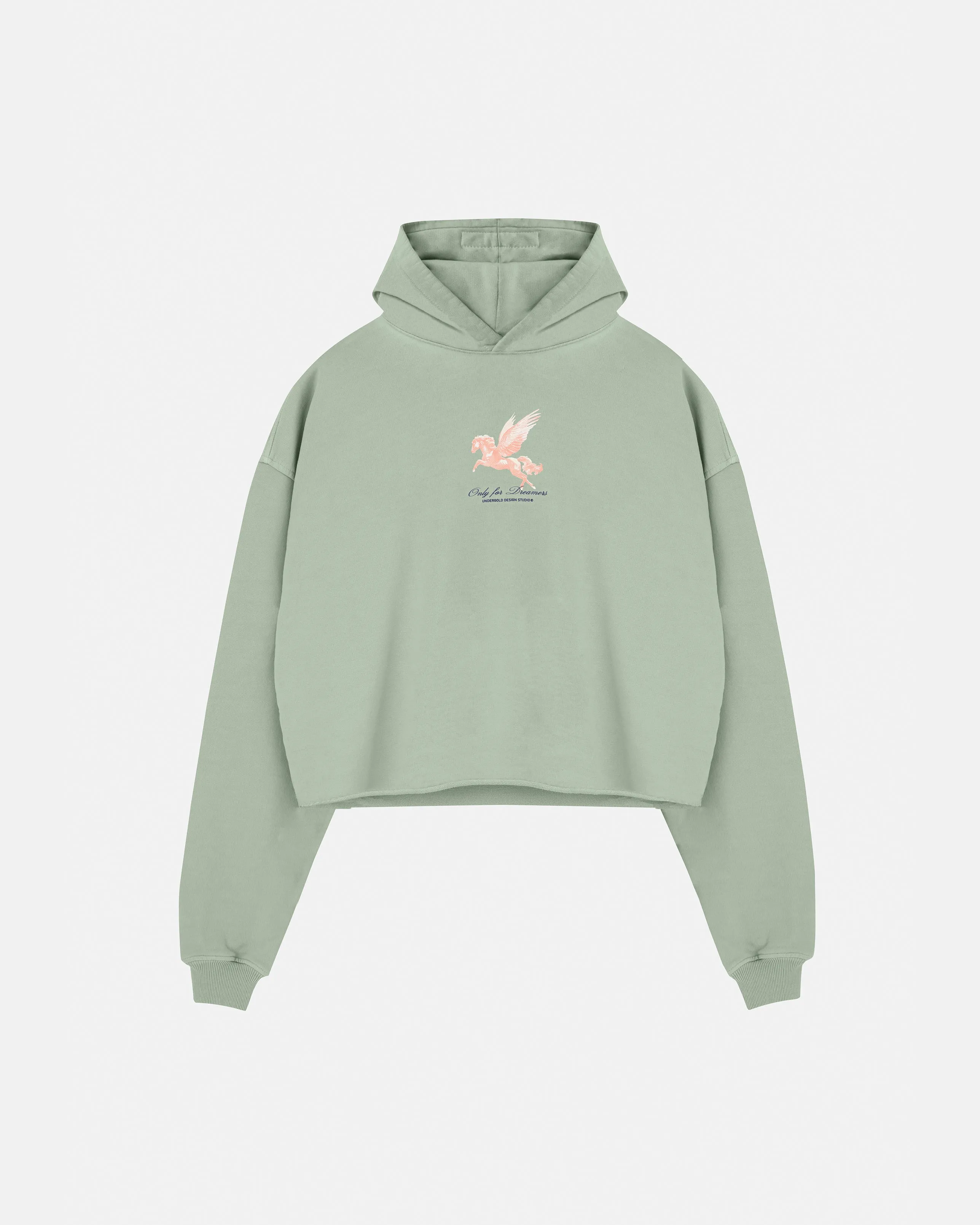 Dreamers Pegasus Cropped Hoodie Green