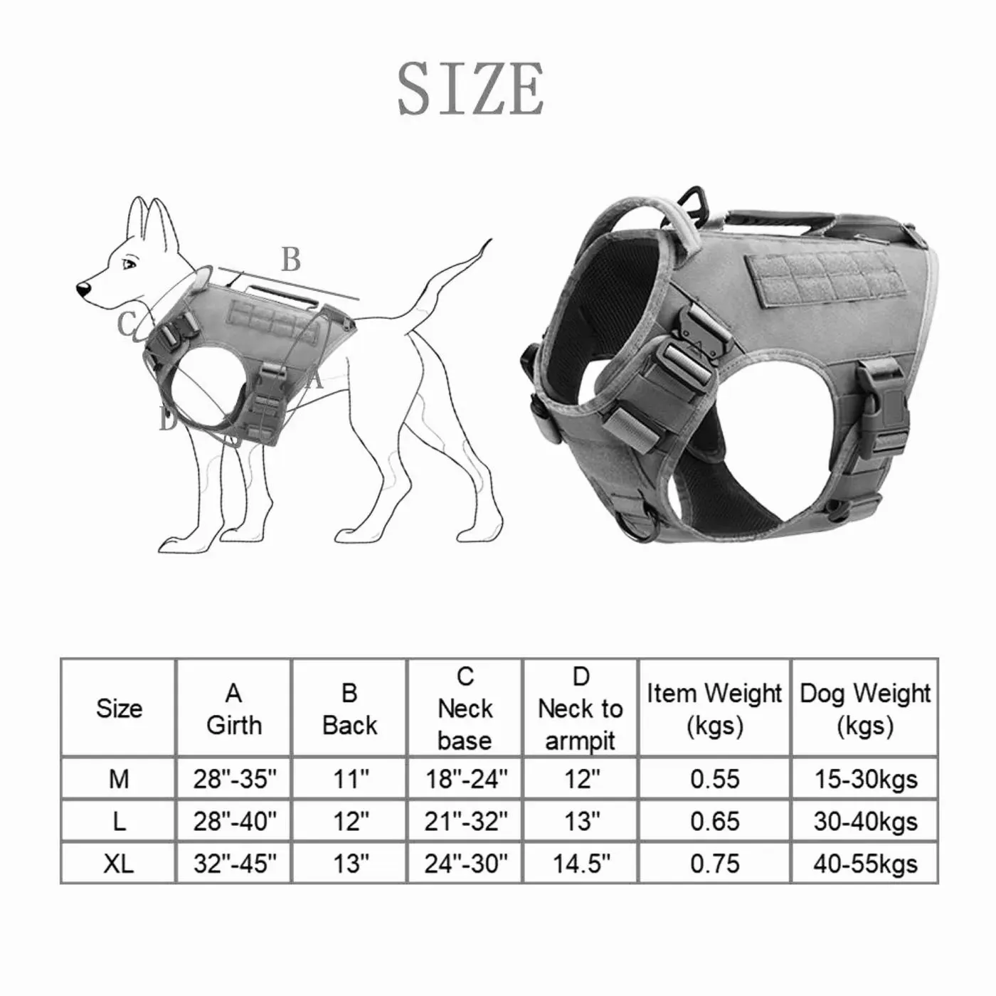 Elite Red Tactical Dog Vest Harness