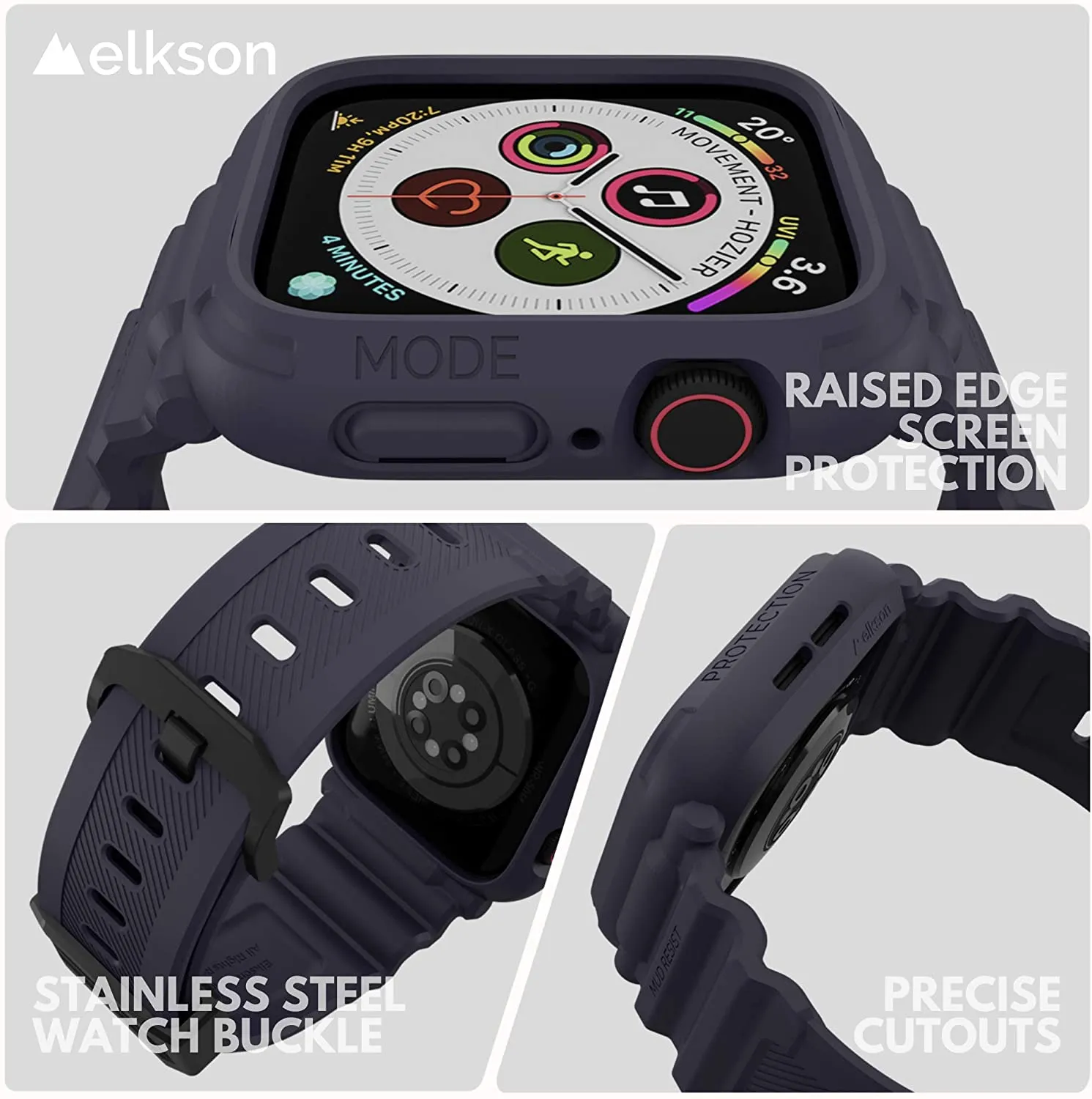 Elkson Quattro PRO Series Bumper case with Band 44/45mm - Royal Blue