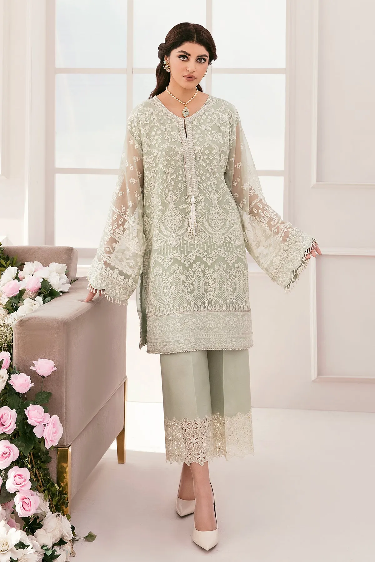 EMBROIDERED CHIFFON CH11-01