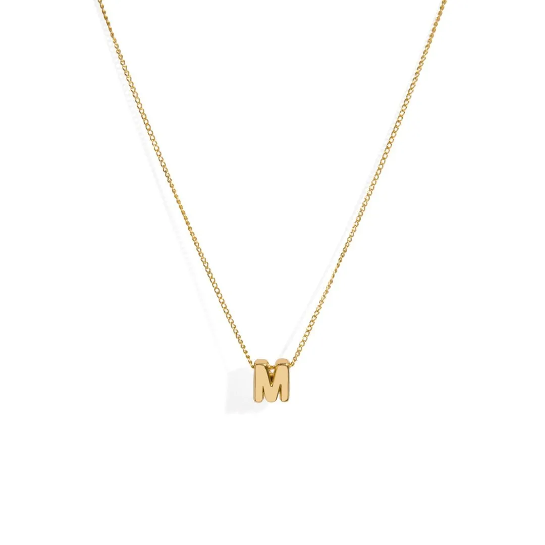 ESSENTIAL ARIAL LETTER NECKLACE