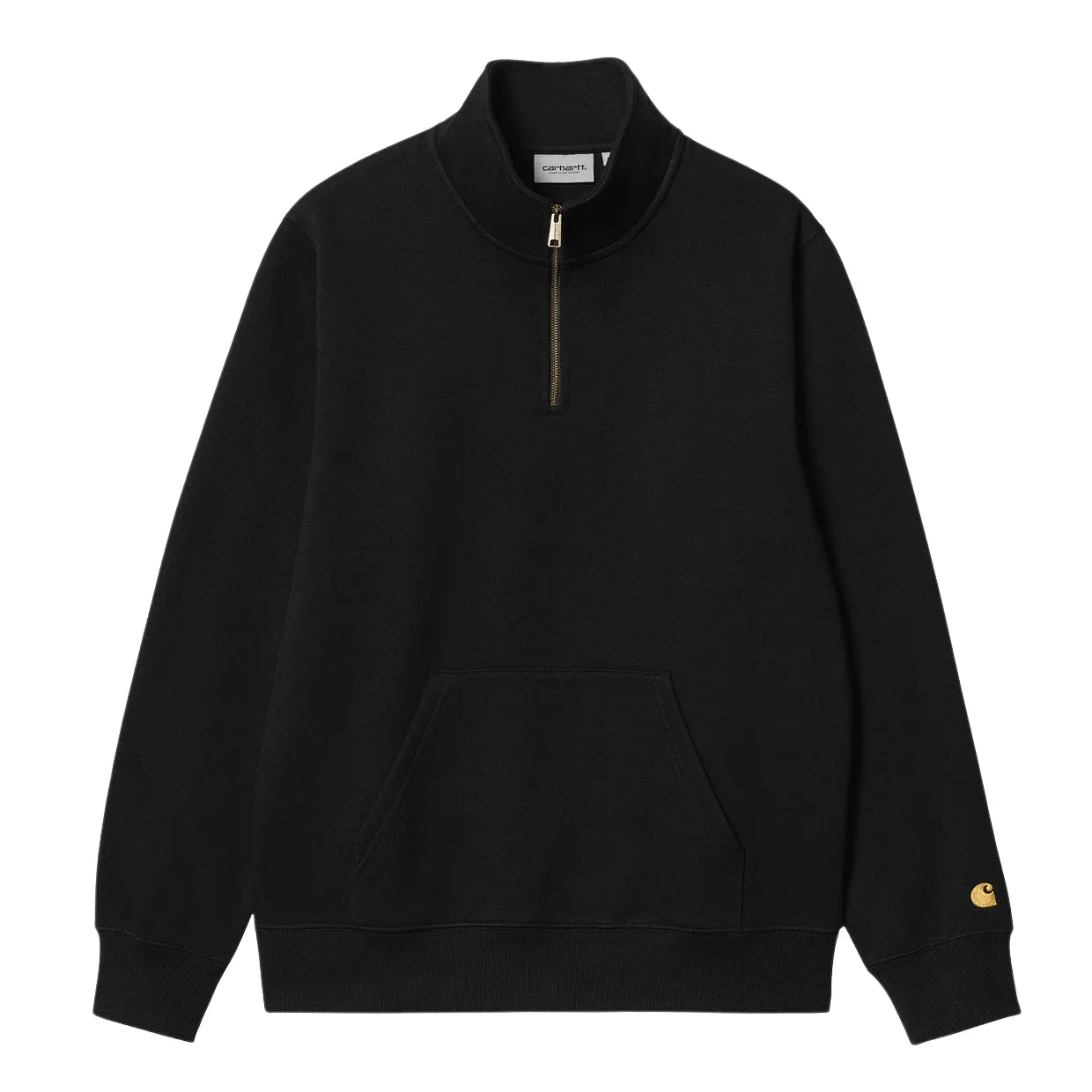 Felpa Carhartt WIP Chase Neck Zip Nero