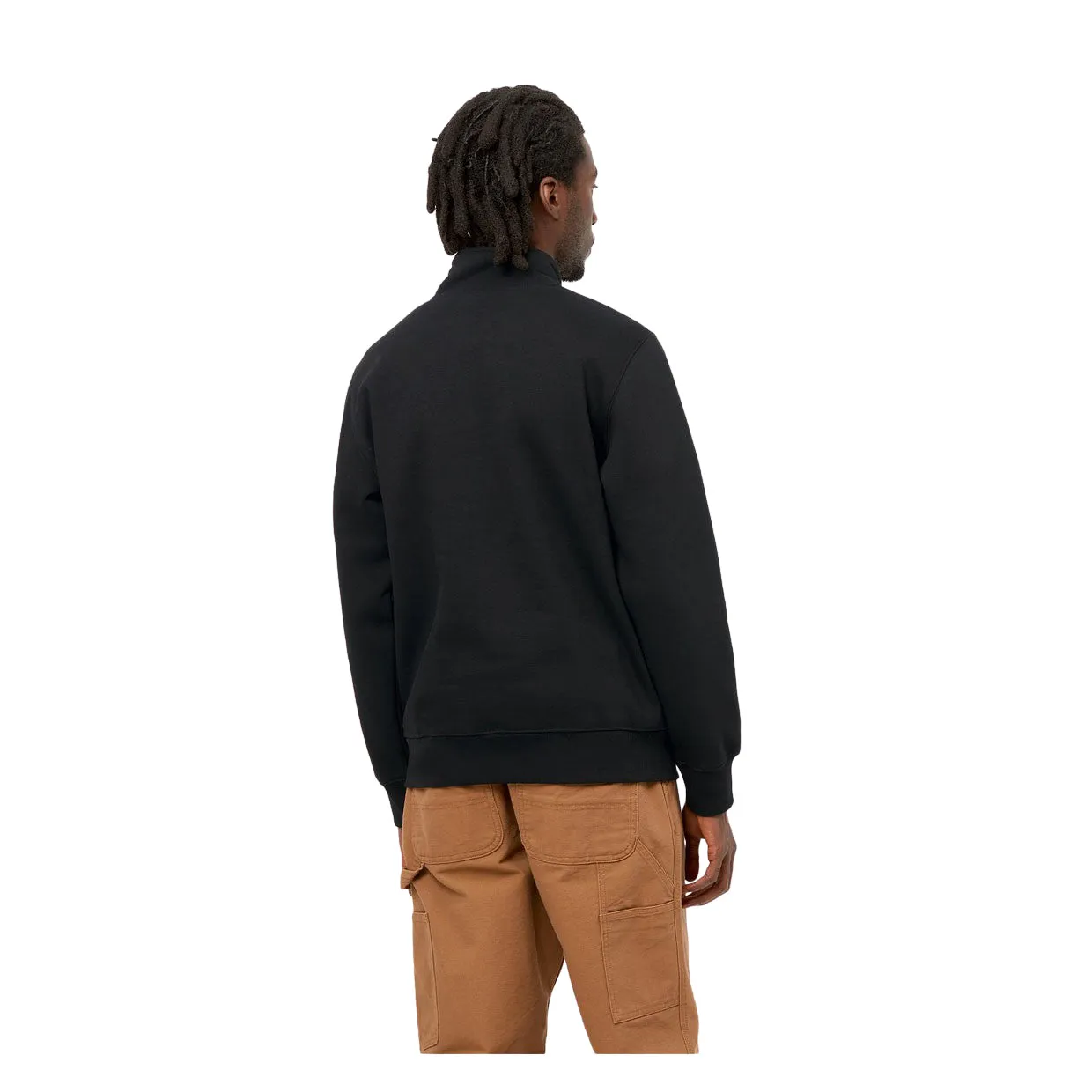 Felpa Carhartt WIP Chase Neck Zip Nero