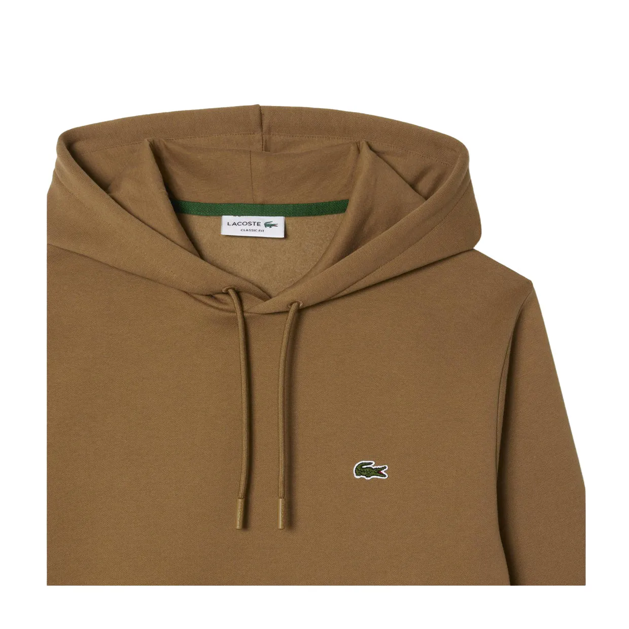 Felpa Uomo Lacoste Cappuccio Cotone Biologico Marrone