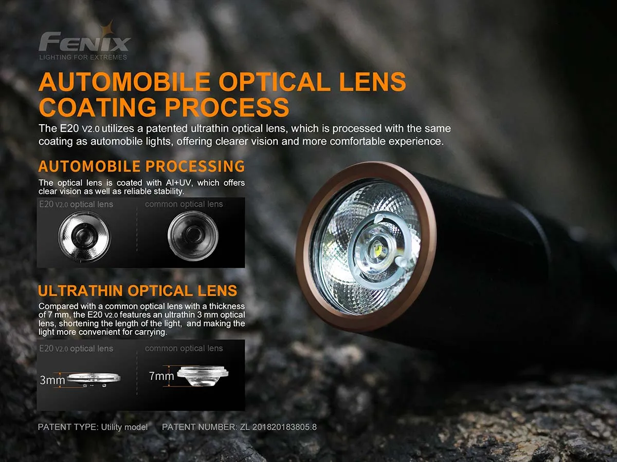 Fenix E20 V2.0 Flashlight 350 Lumens