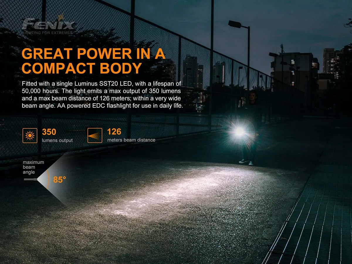 Fenix E20 V2.0 Flashlight 350 Lumens