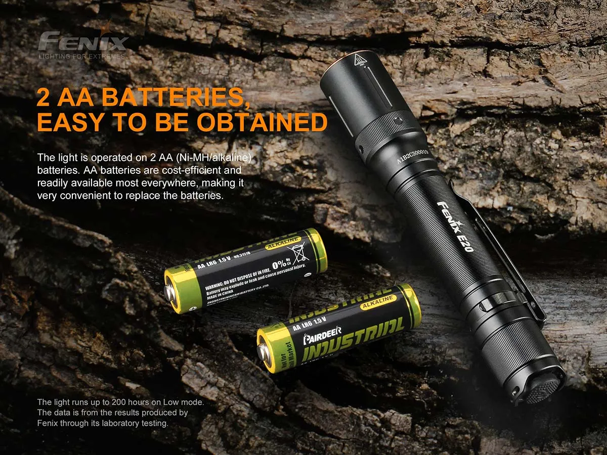 Fenix E20 V2.0 Flashlight 350 Lumens