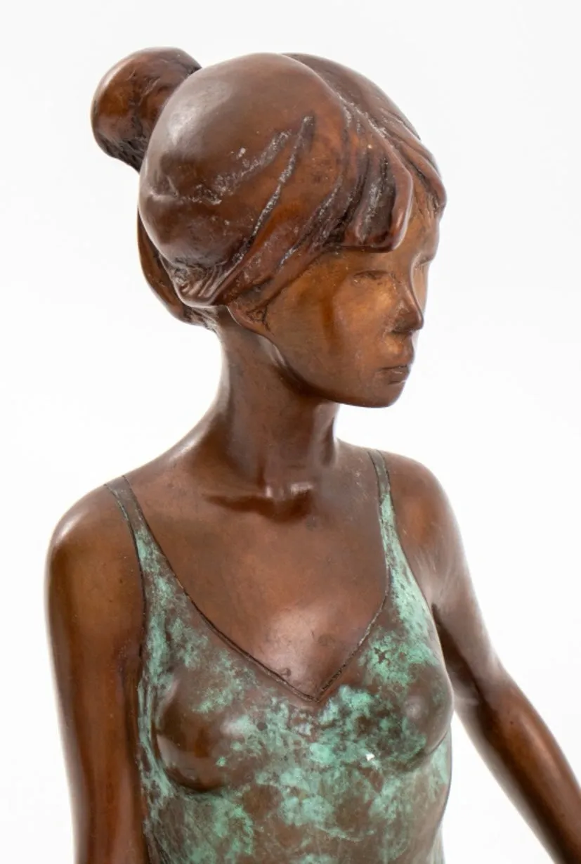 Fernando Regazzo Seated Ballerina Bronze Sculpture