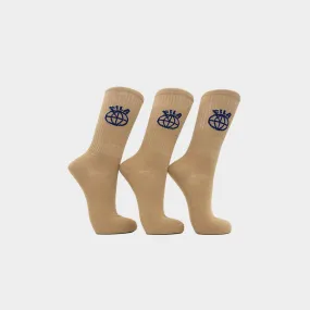 Fila Unisex 3pk Porter Tube Sock Beige _ 181134 _ Beige