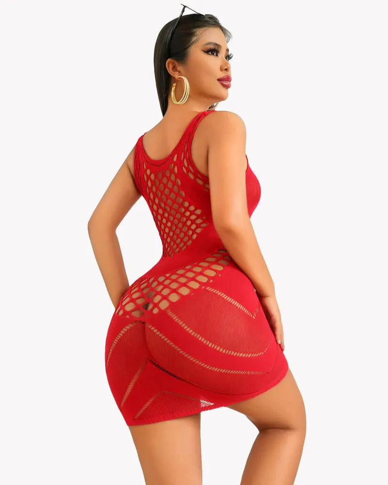 Fishnet Dress See Through Chemise