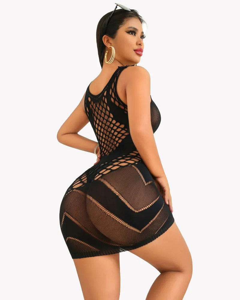 Fishnet Dress See Through Chemise