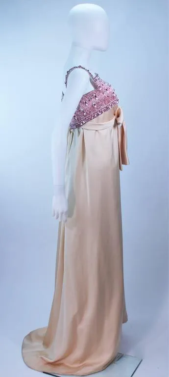 GIVENCHY HAUTE COUTURE Lesage Paris Betsy Bloomingdale Beaded 1960s Gown Size 2