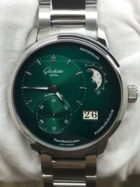 Glashutte Original Panomatic Lunar 1-90-02-13-32-02 Green Dial Automatic Men's Watch