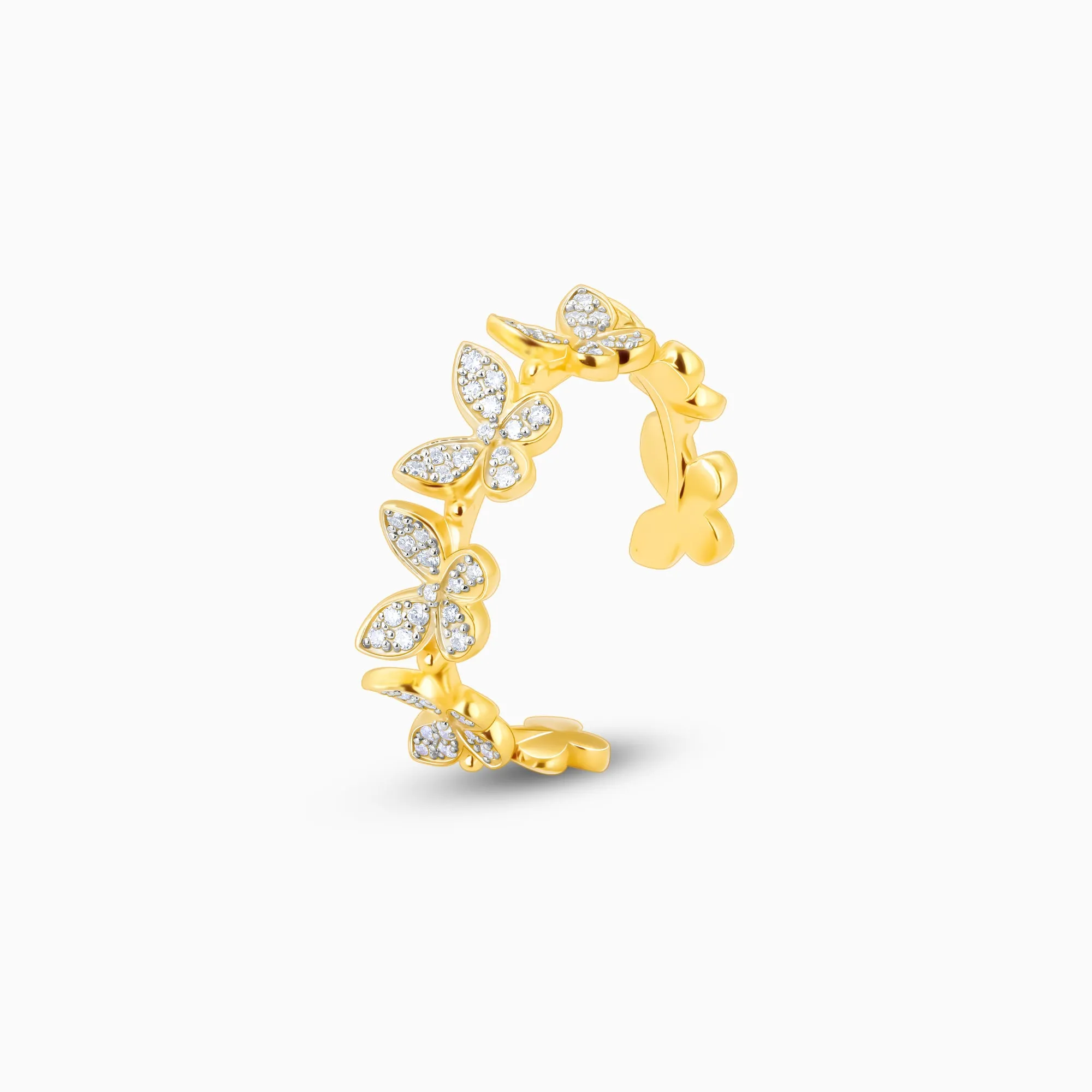 Gold Memories Of Butterfly Diamond Ring