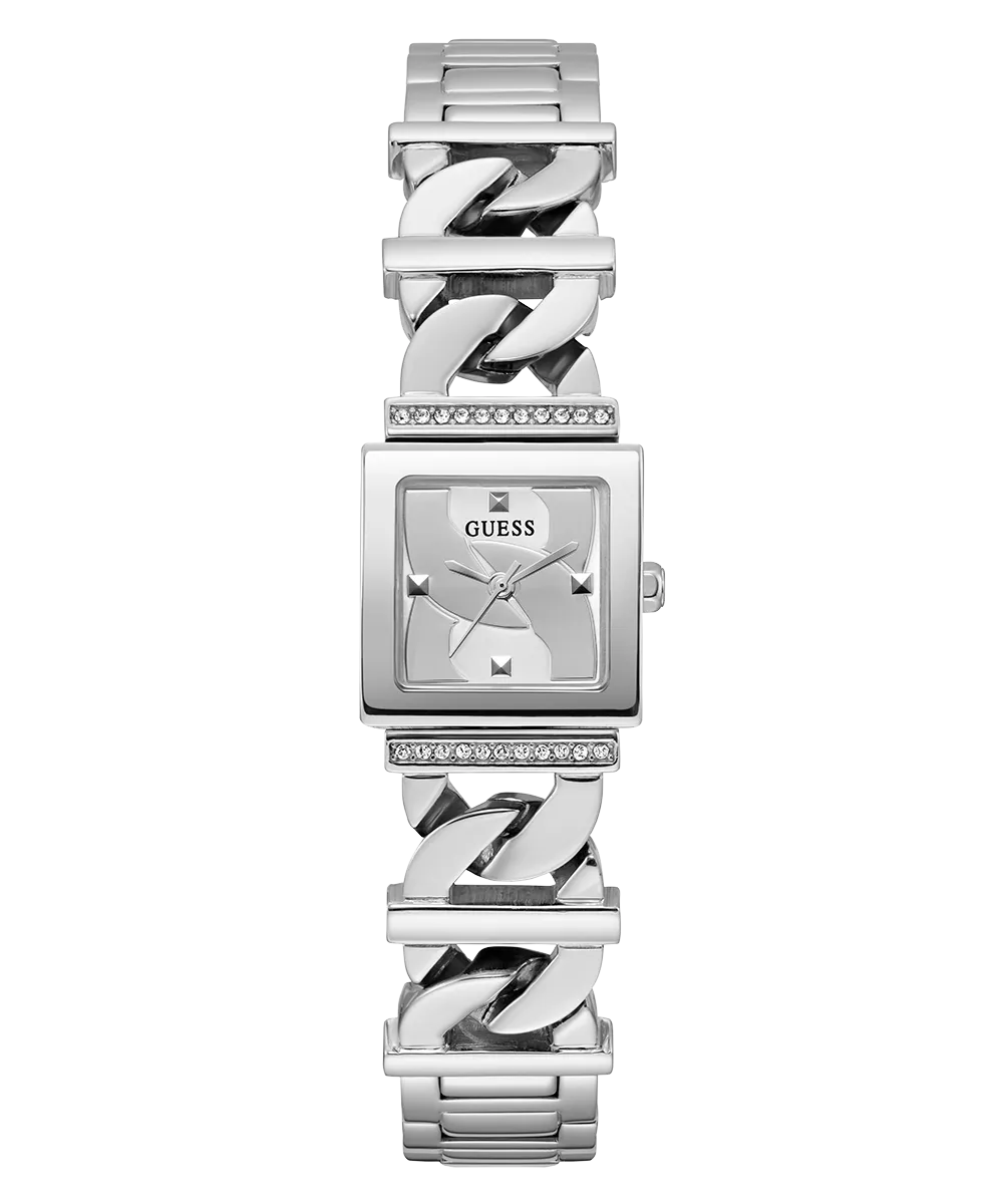 GUESS Ladies Silver Tone Silver Analog Watch