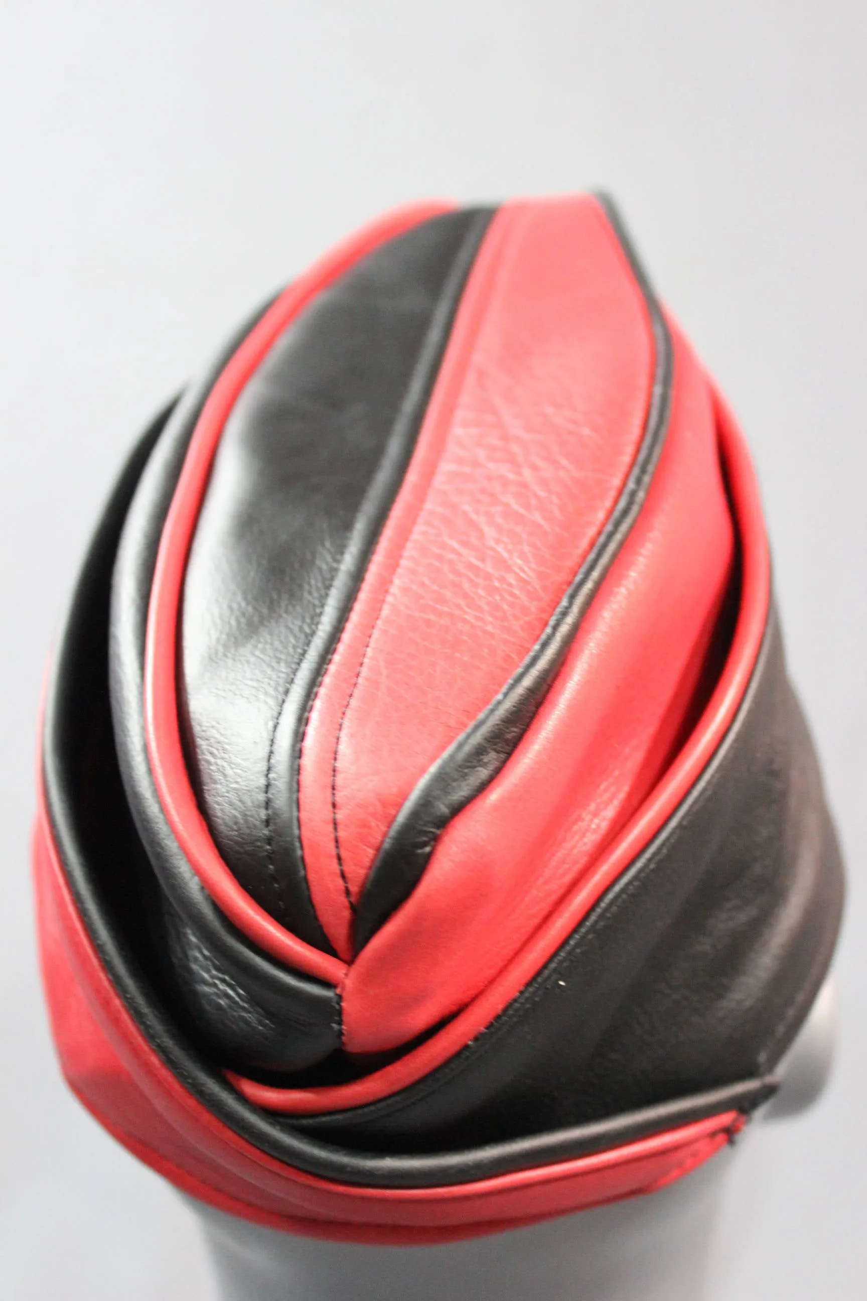 Harlequin Style Leather Garrison Cap