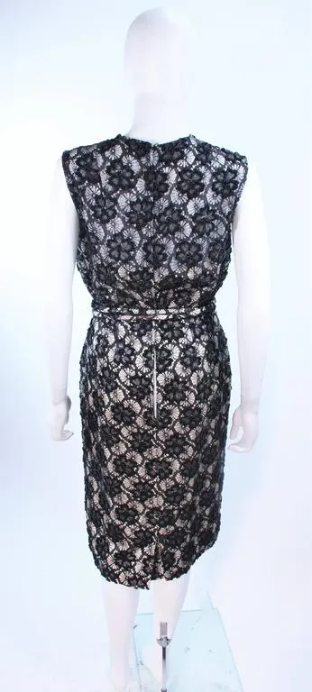 HAUTE COUTURE INTERNATIONAL 1960s Beaded Dress Size 10