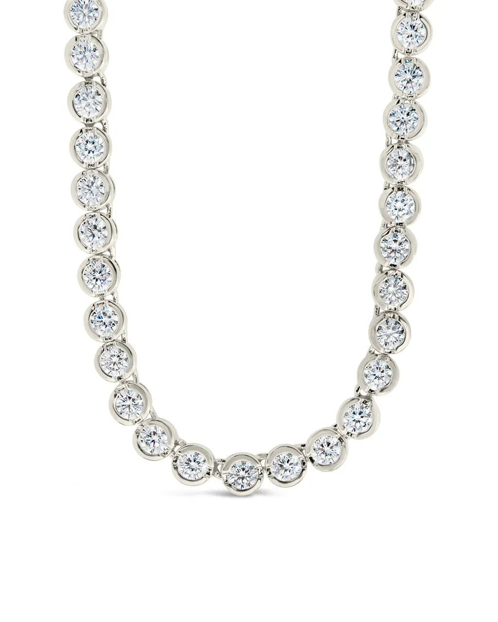 Helene Bezel CZ Tennis Necklace