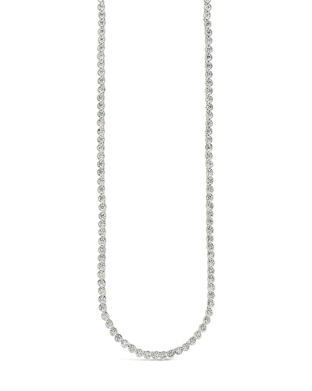 Helene Bezel CZ Tennis Necklace