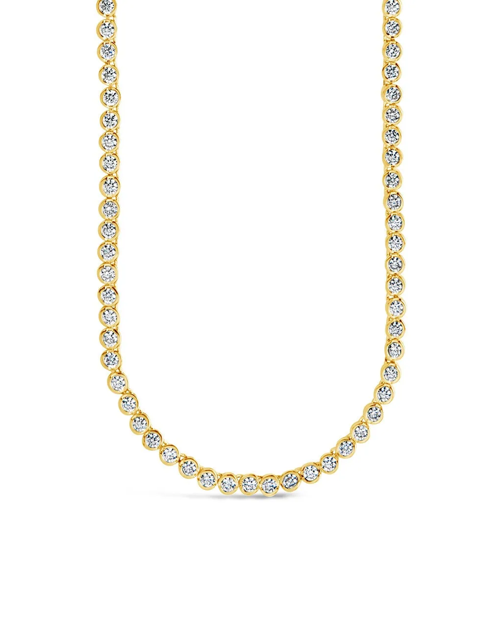 Helene Bezel CZ Tennis Necklace