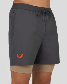 Heren Flow Shorts 2-in-1 - Gunmetal