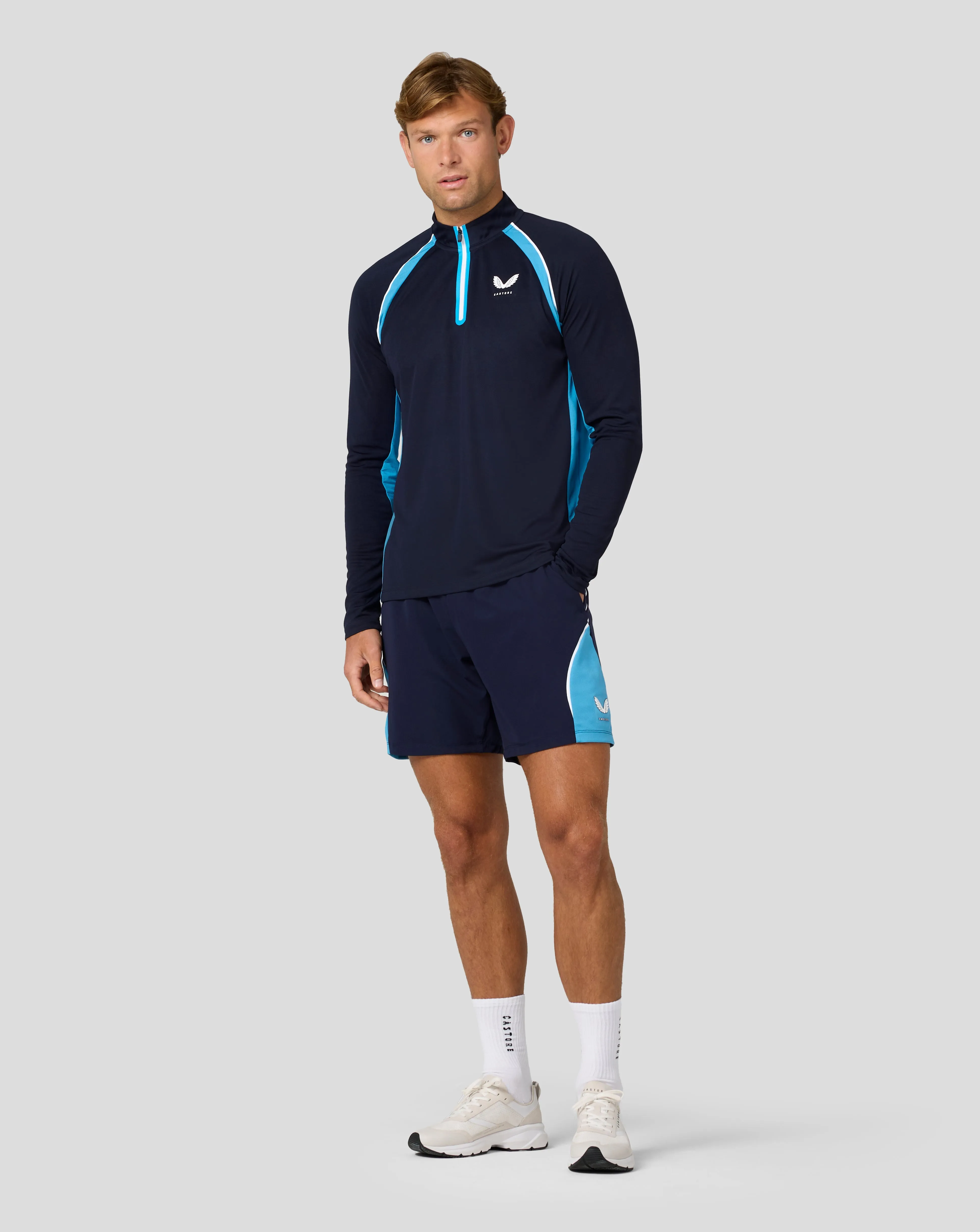 Heren Tennis Aeromesh Kwartrits - Marineblauw