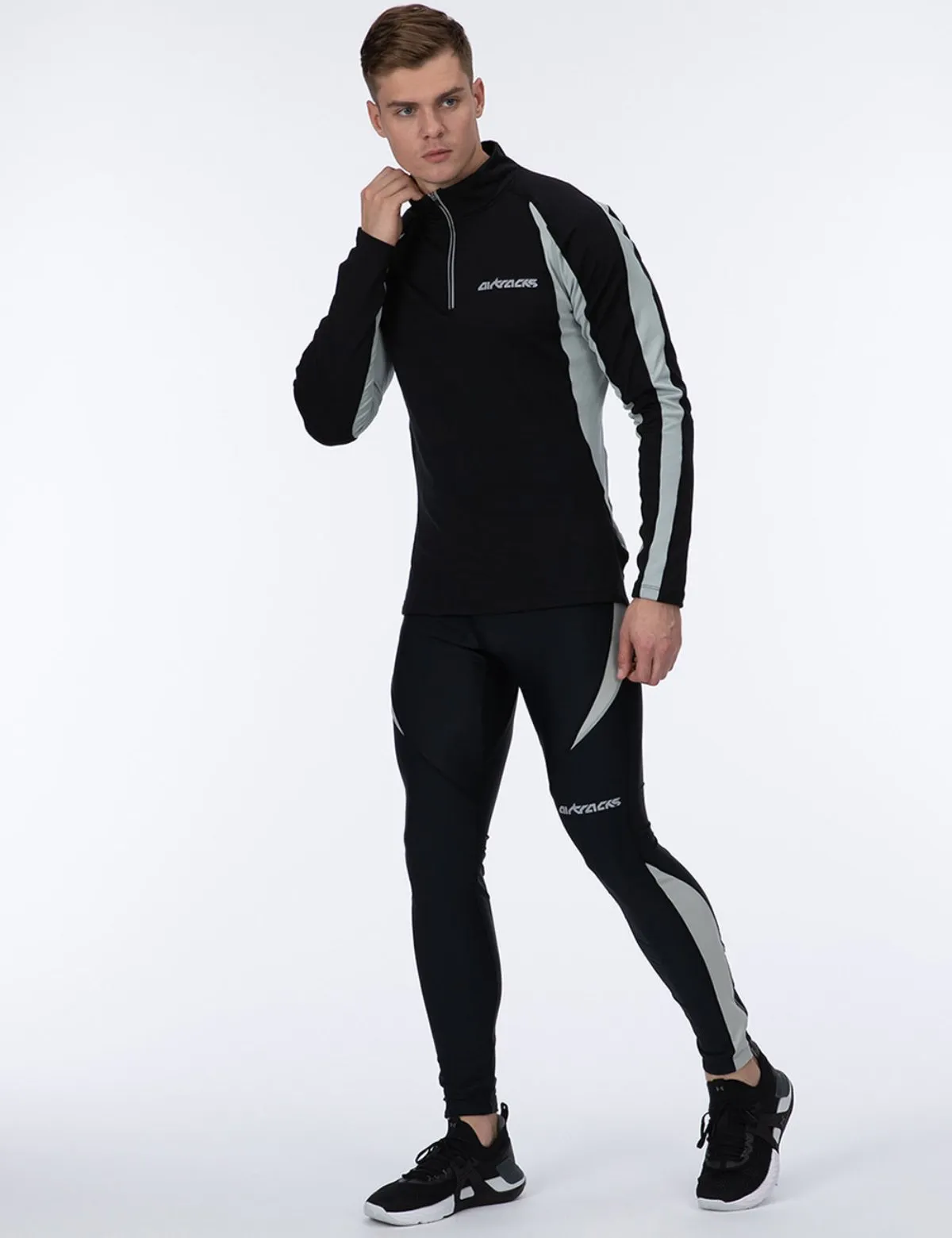 Herren Thermo Laufhose Lang Pro Schwarz