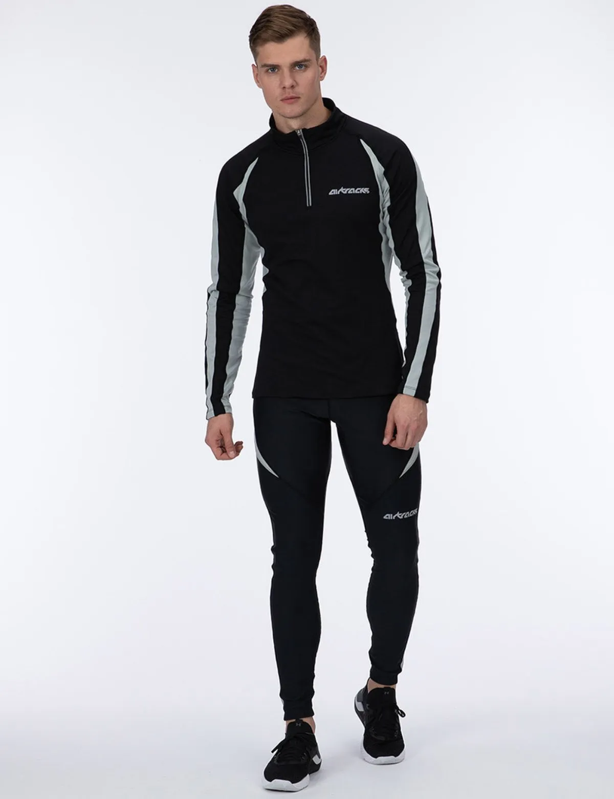 Herren Thermo Laufhose Lang Pro Schwarz