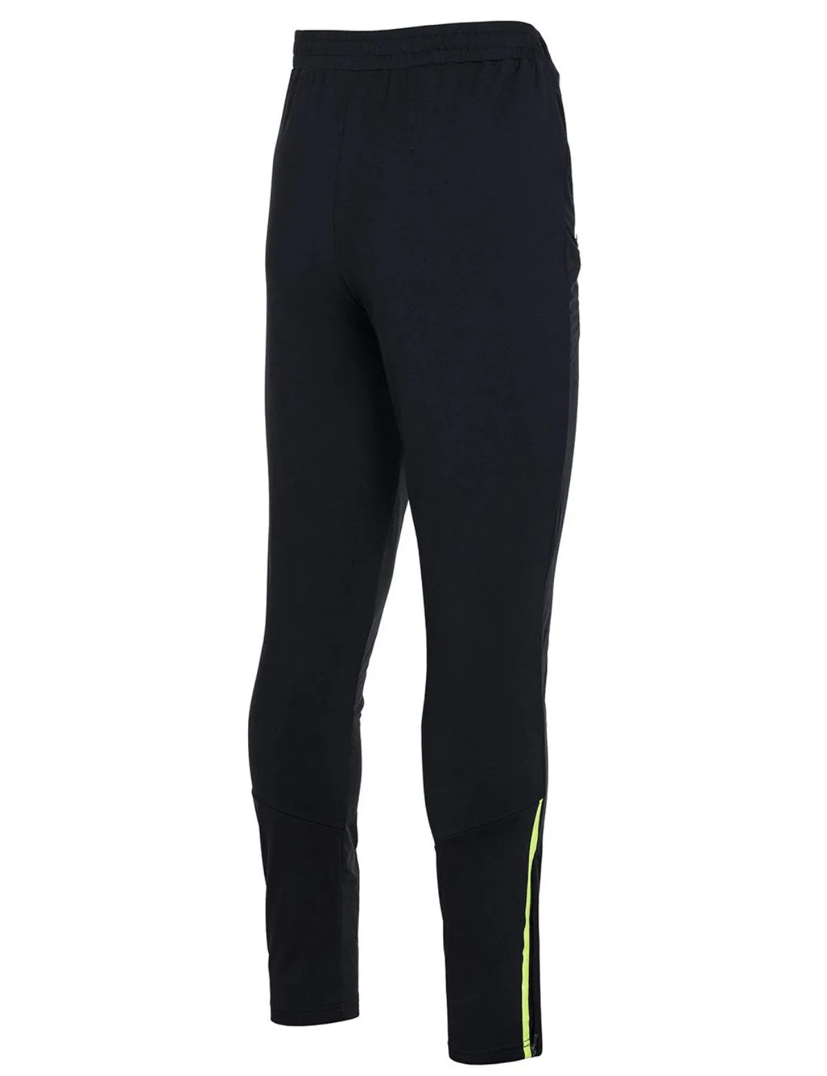 Herren Thermo Winter Laufhose Lang Pro Team Schwarz Neon