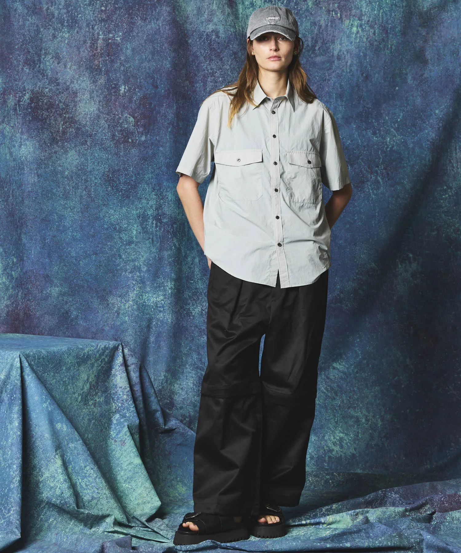 Hyper Waterproof Taffeta Dress-Over Short Sleeve Fatigue Shirt