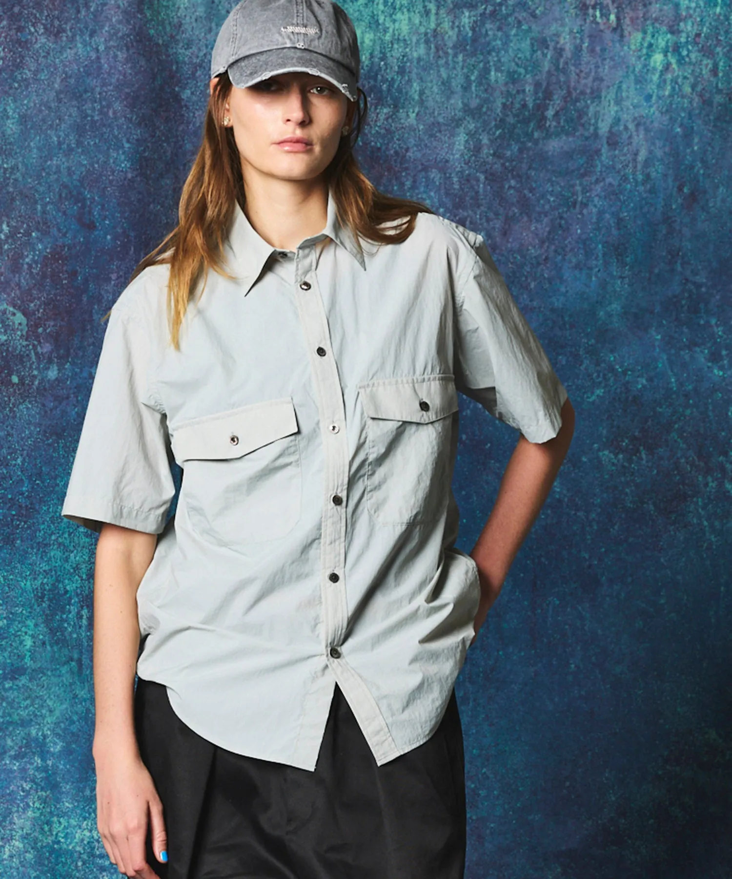 Hyper Waterproof Taffeta Dress-Over Short Sleeve Fatigue Shirt