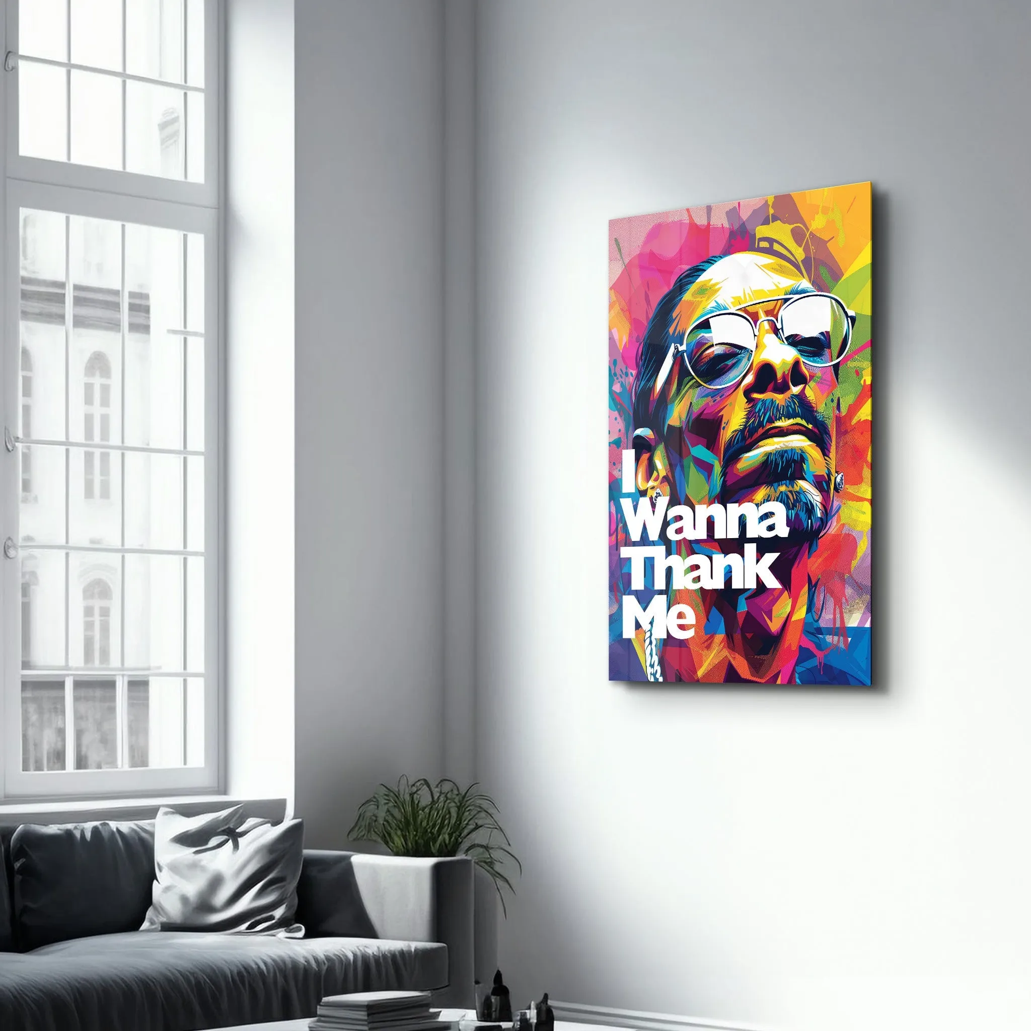 I Wanna Thank Me | Glass Wall Art