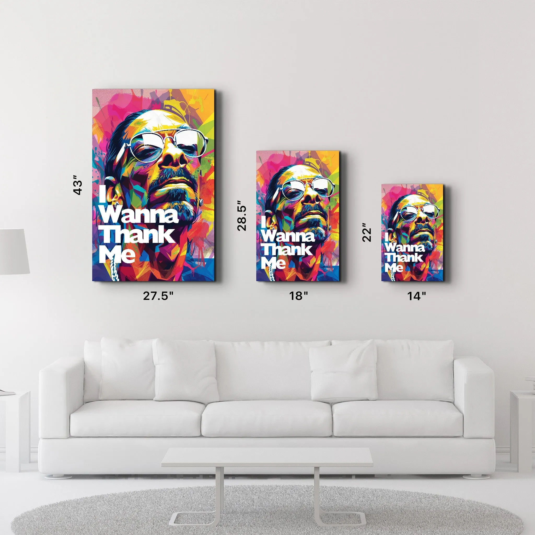 I Wanna Thank Me | Glass Wall Art