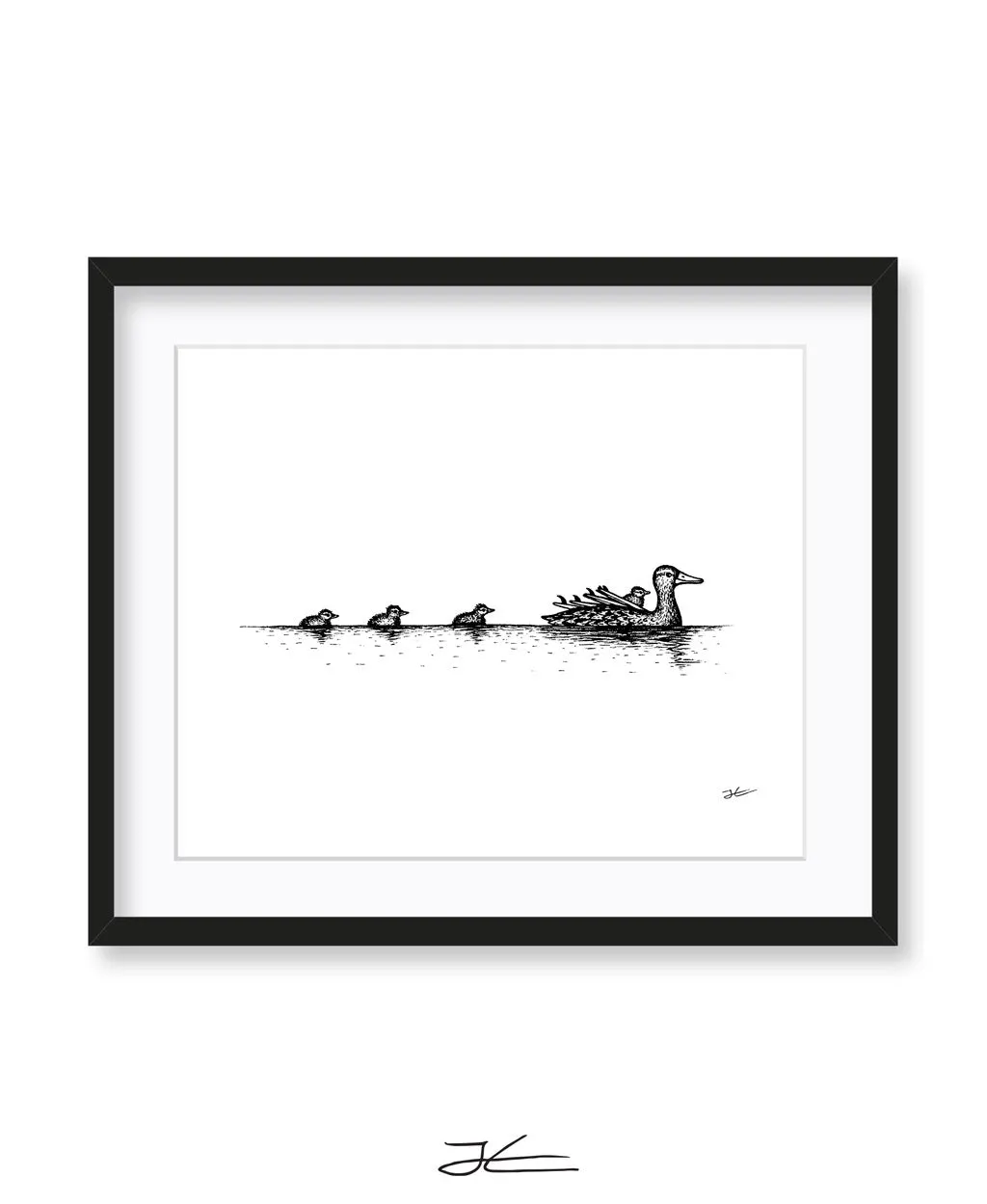 Inktober Ducks - Print/ Framed Print