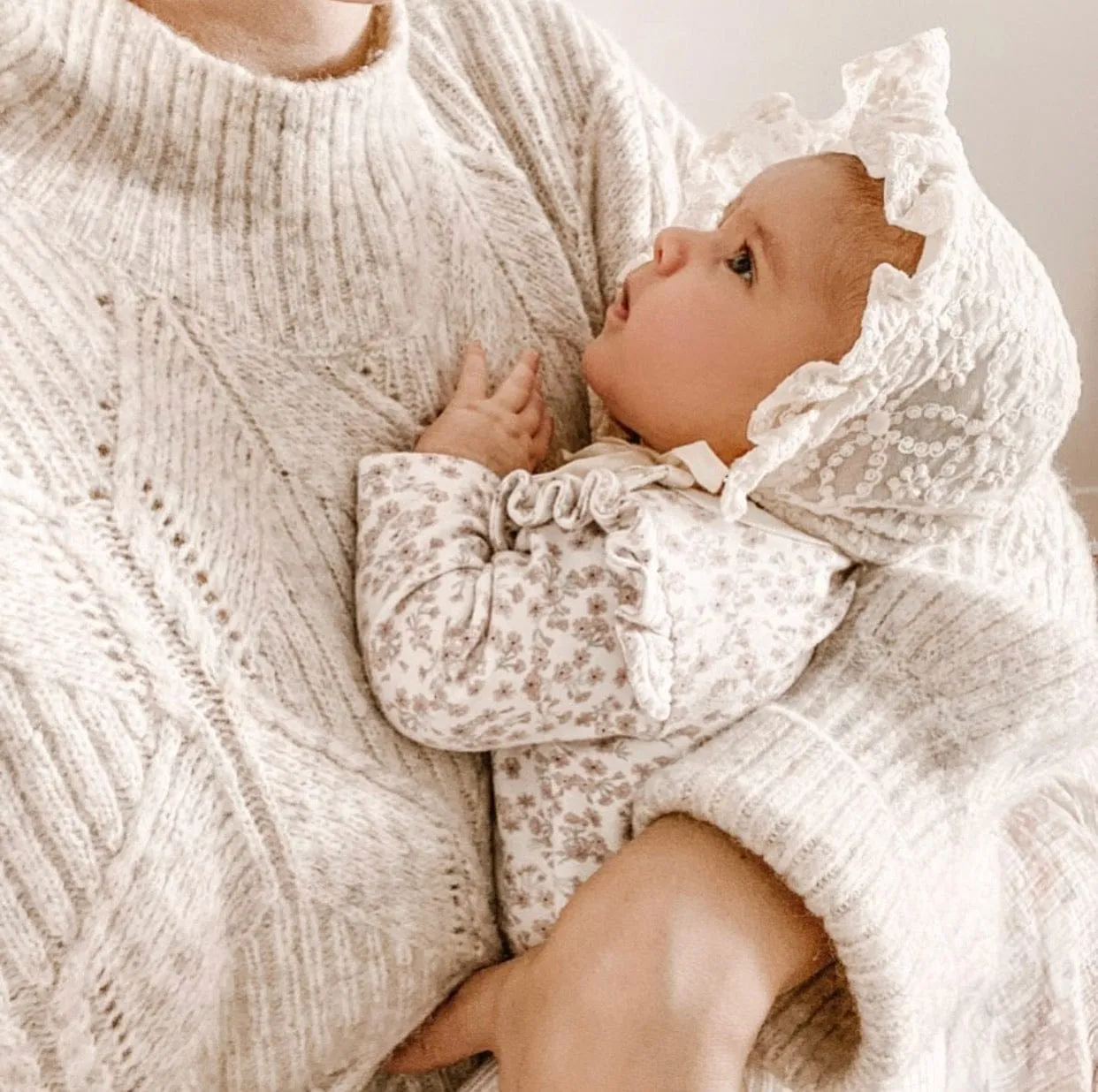 Ivory Lace Bonnet