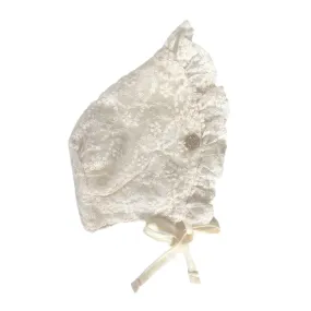 Ivory Lace Bonnet