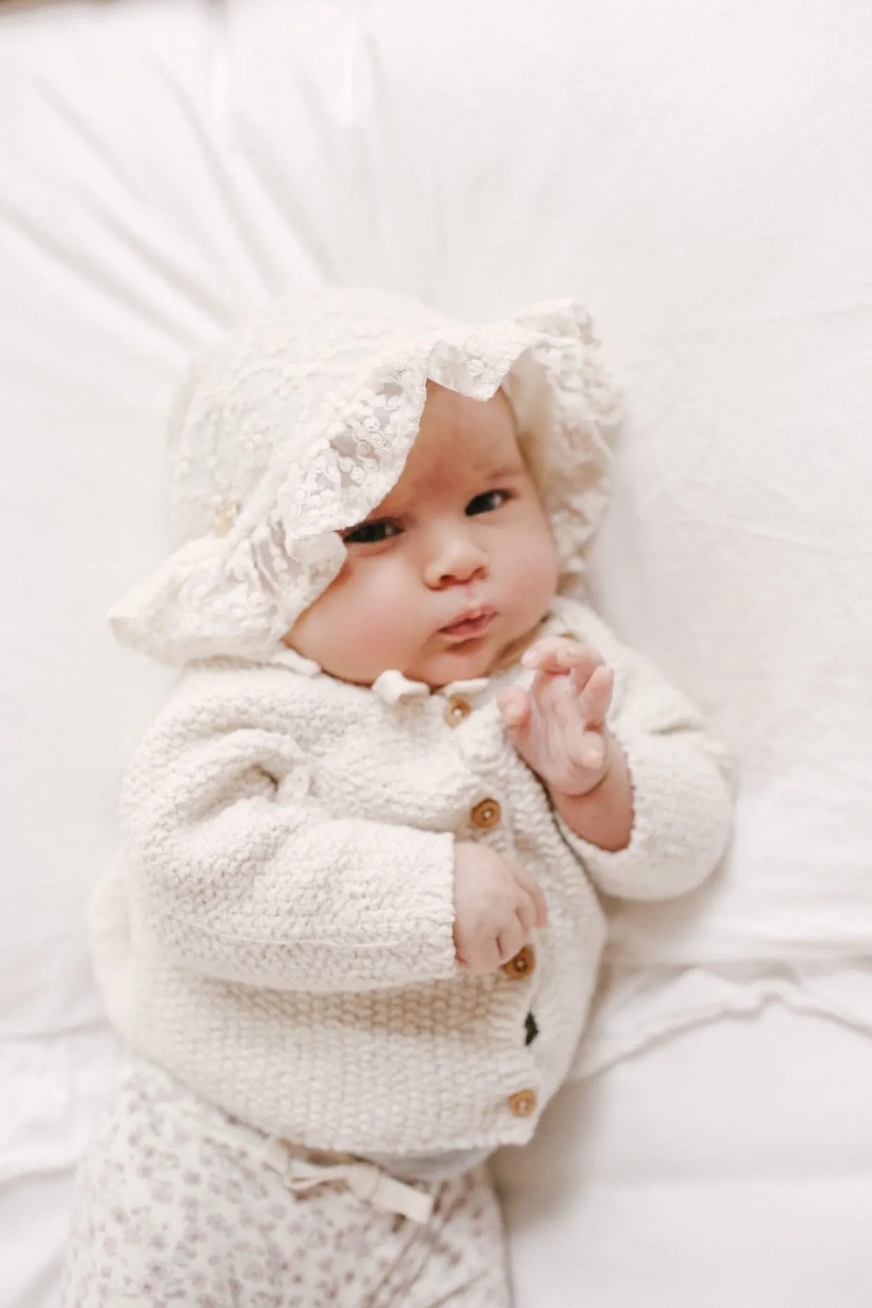 Ivory Lace Bonnet