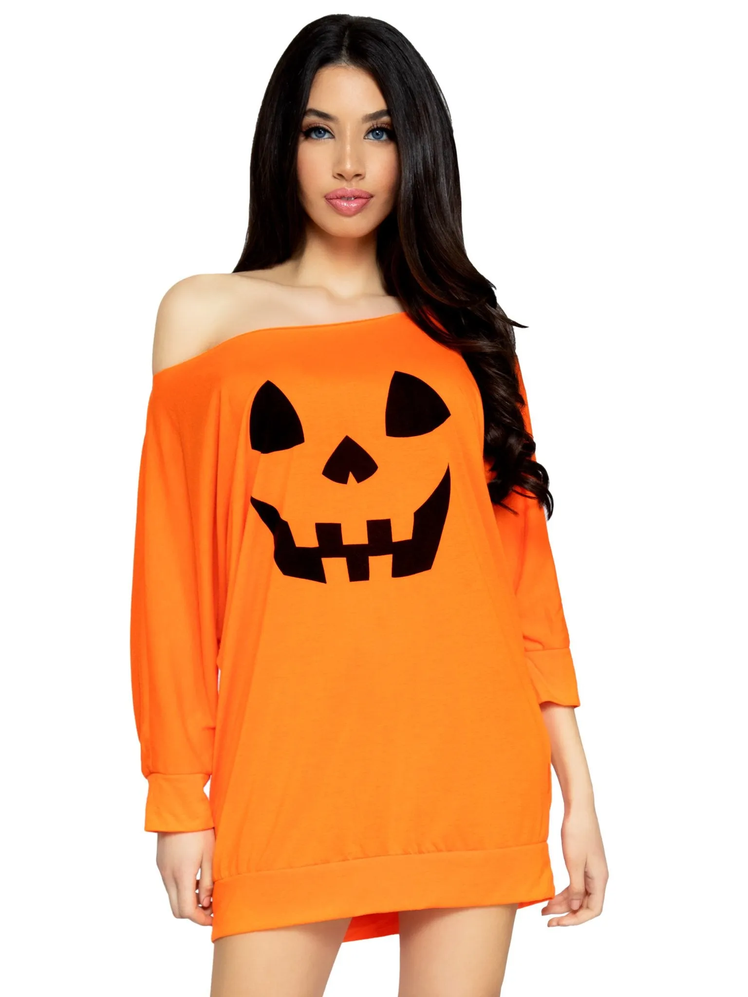 Jersey Halloween Pumpkin Dress