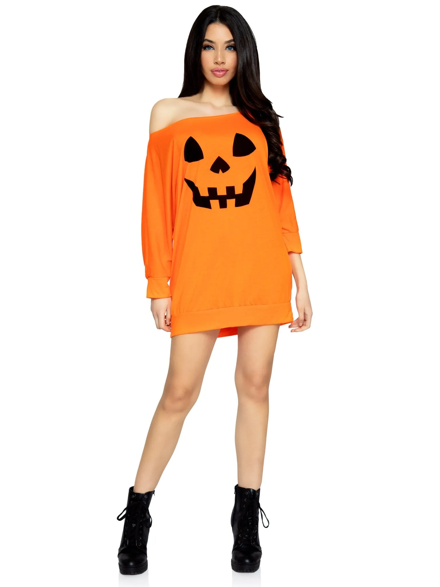 Jersey Halloween Pumpkin Dress