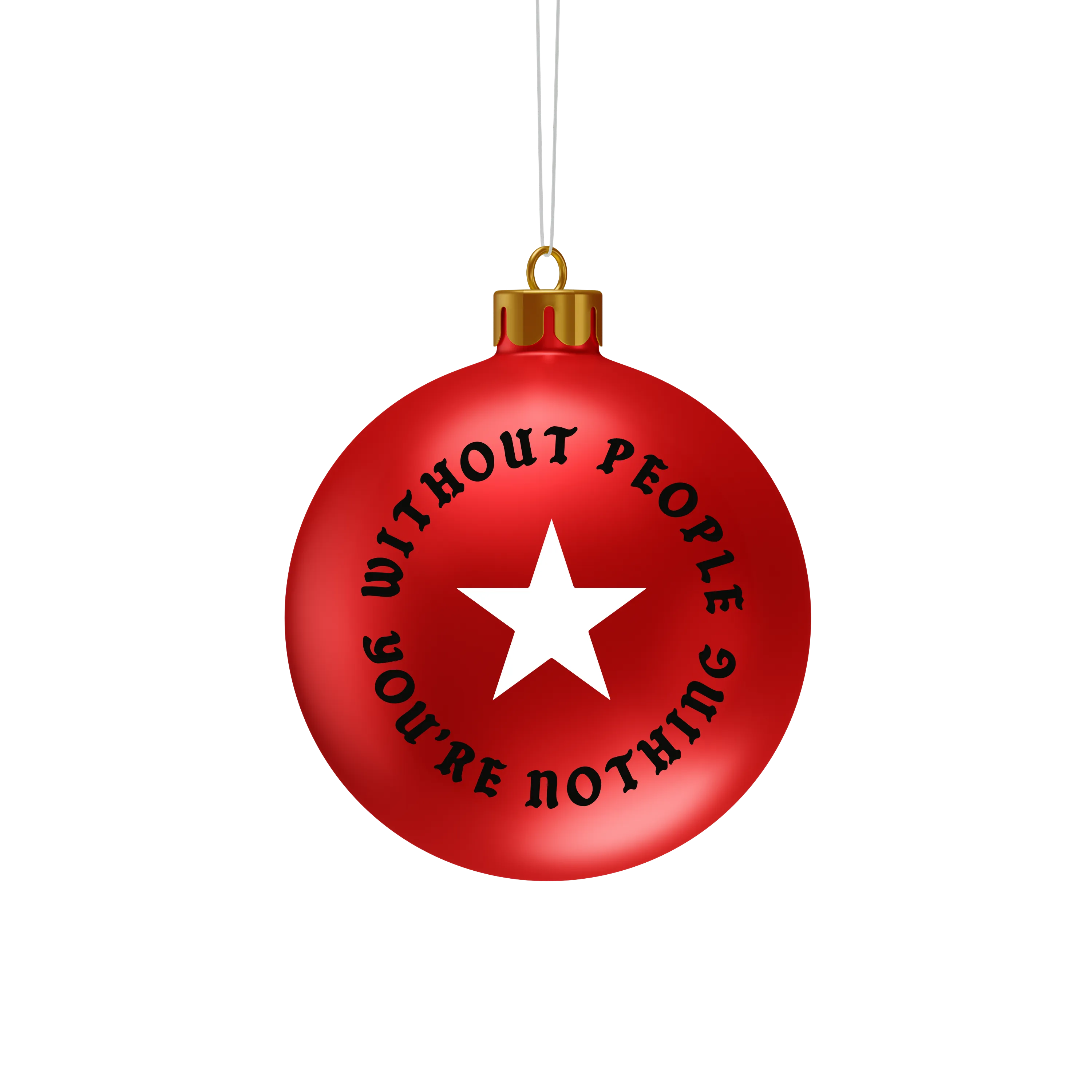 Joe Strummer Without People, You're Nothing Red Holiday Ornament