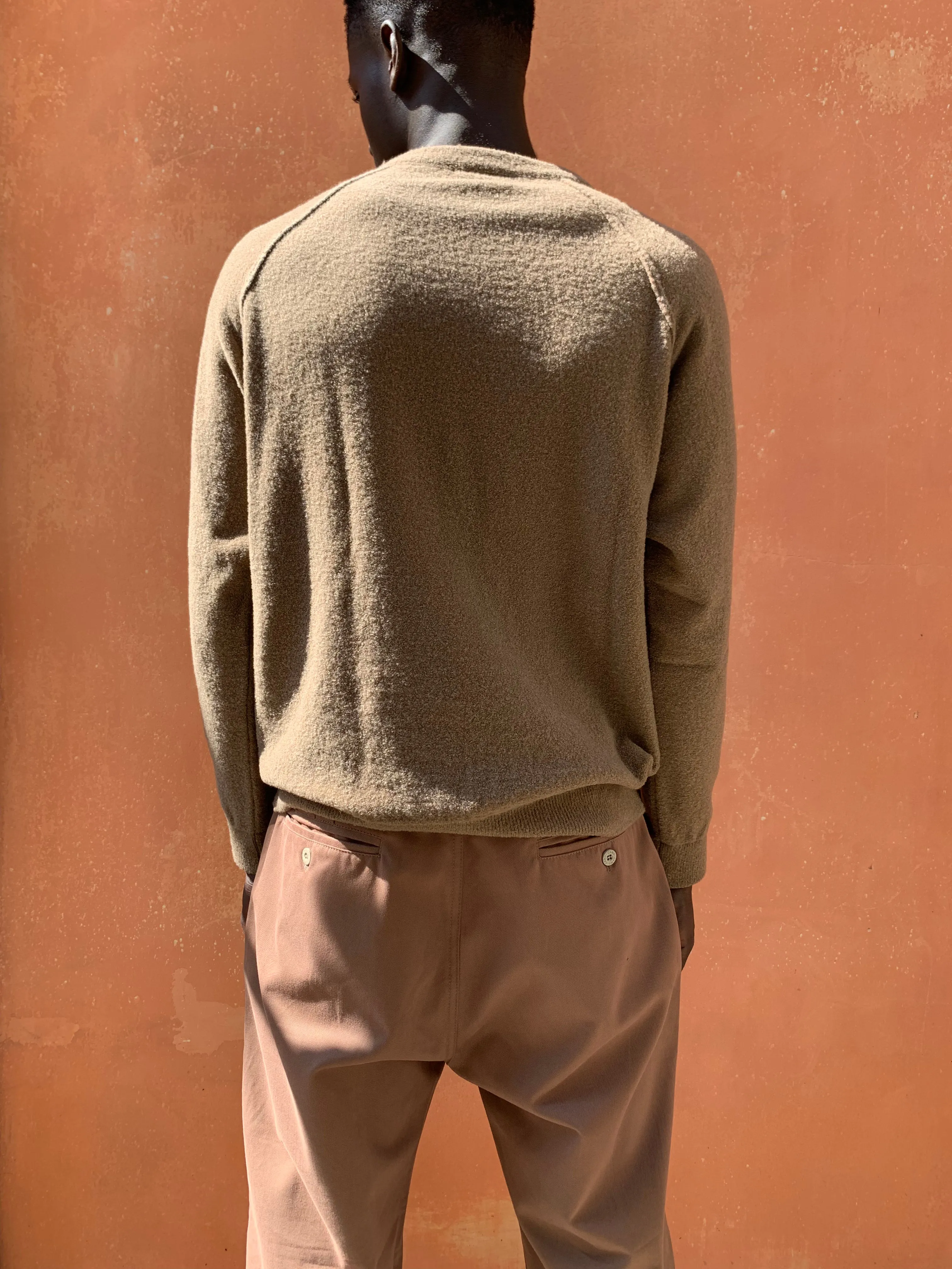 Kell- CAMEL - BOUCLE'  Knit Jumper Pullover