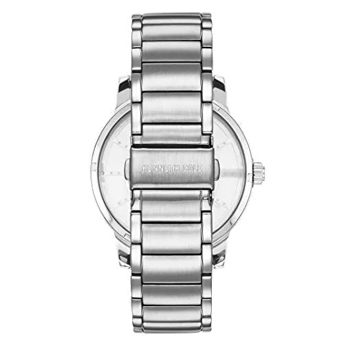 Kenneth Cole New York Men's TRANSPARENCY Quartz Stainless-Steel Strap, Silver, 20.8 Casual Watch (Model: KC50560002)